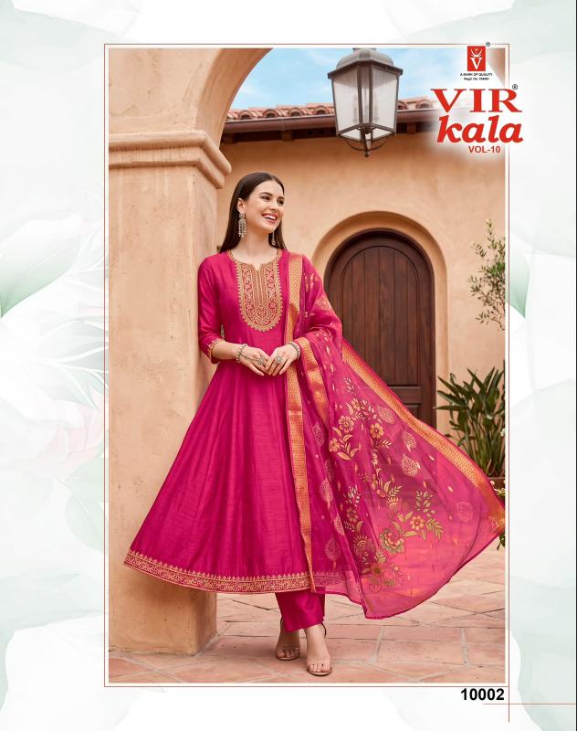 Vir kala vol 10 anarkali kurti wholesaler in ahmedabad